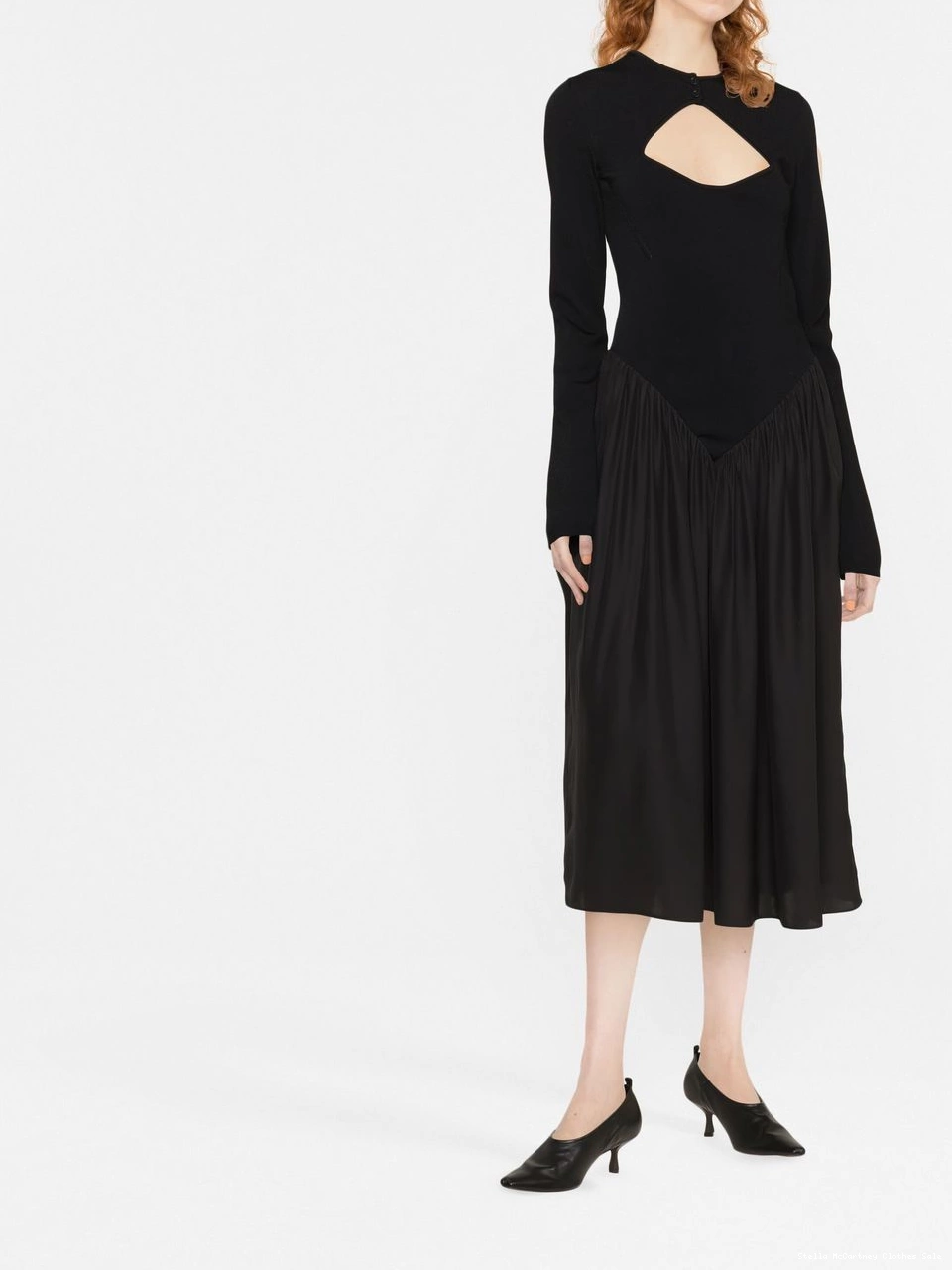 Cheap long-sleeved Stella dress McCartney midi panelled Women 0721